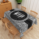Lofaris Modern Black and Silver Glitter Tablecloth Elegant Sparkle Decor for New Year’s Eve Wedding or Party